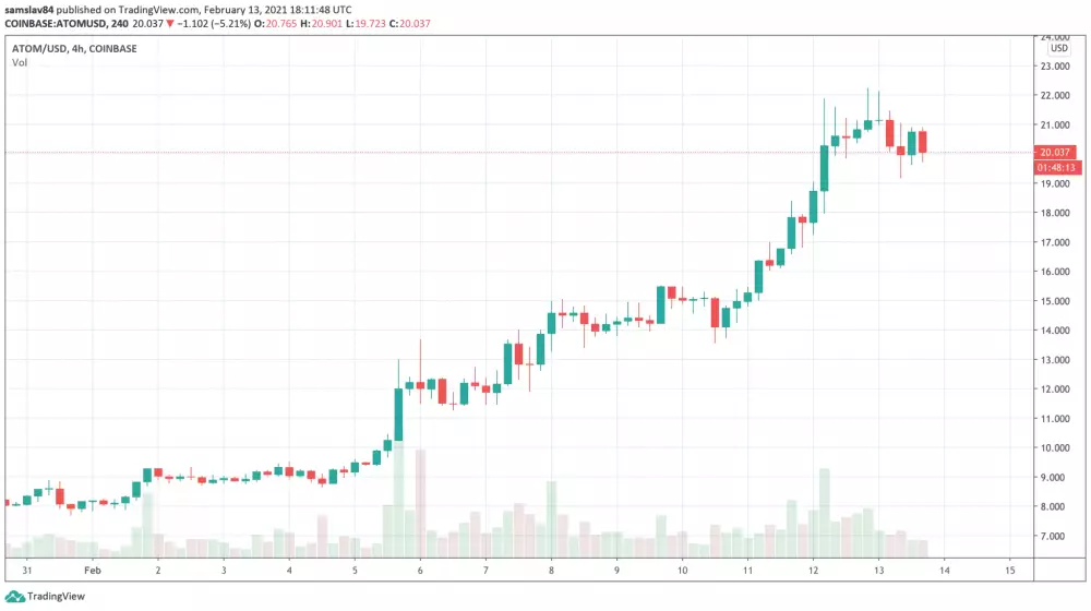 Cosmos ATOM v februári 2021