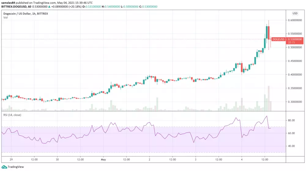 1h DOGE/USD – Bittrex