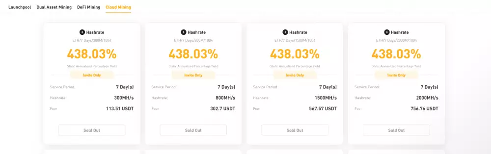 Cloud mining. Zdroj: Bybit