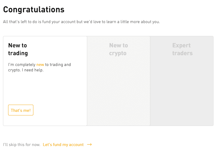 Registrovanie účtu. Zdroj: Bybit