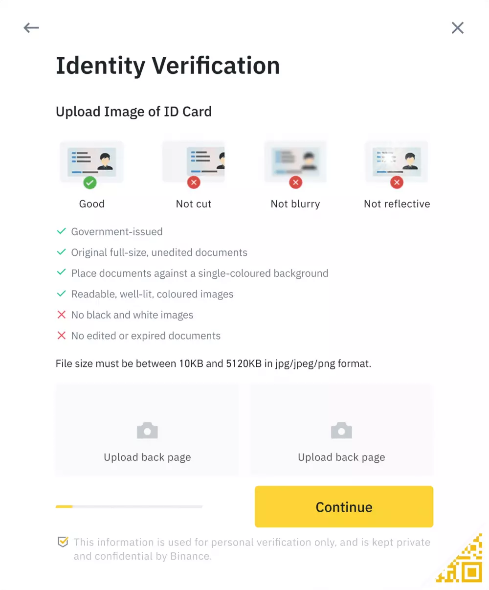 Binance nahranie dokumentov na overenie