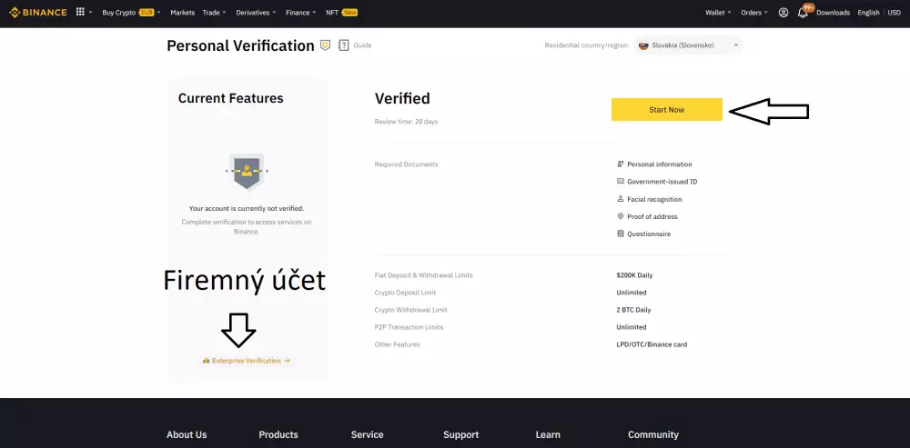 Binance vyber účtu