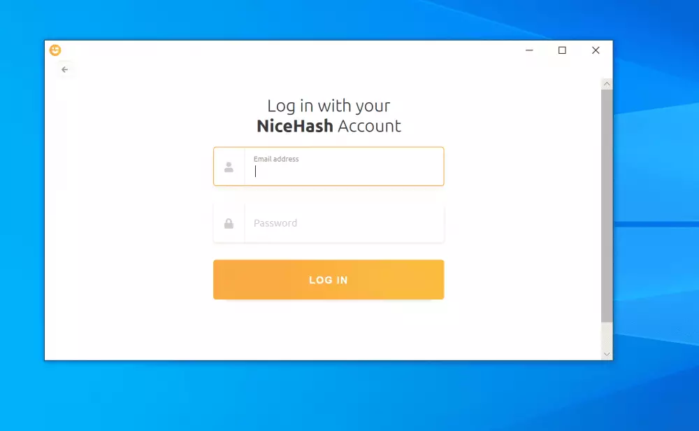 Prihlásenie do NiceHash