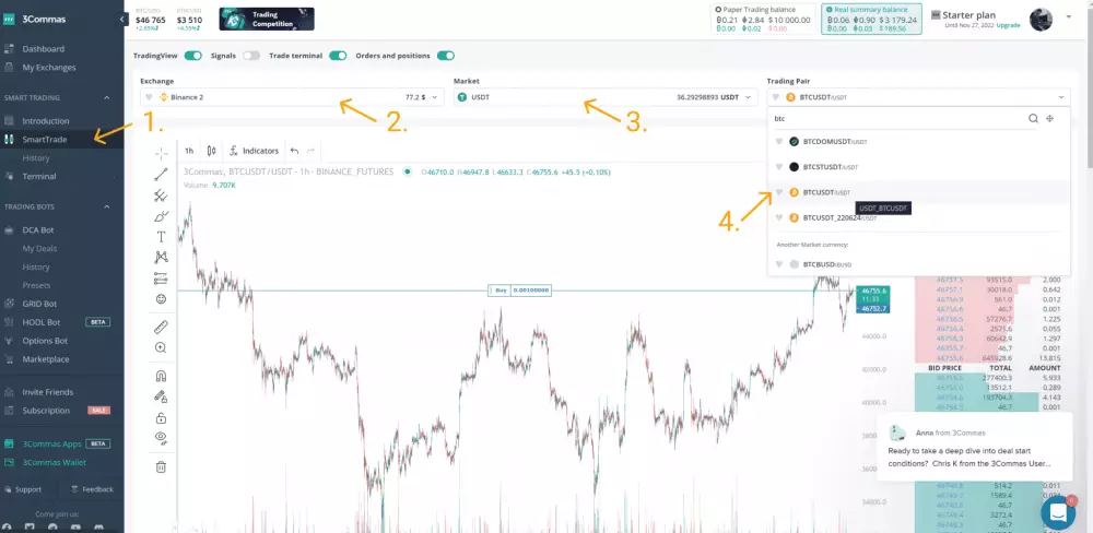 Nastavenie platformy 3commas