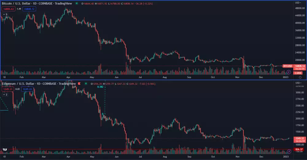 Bitcoin a Ethereum v roku 2022