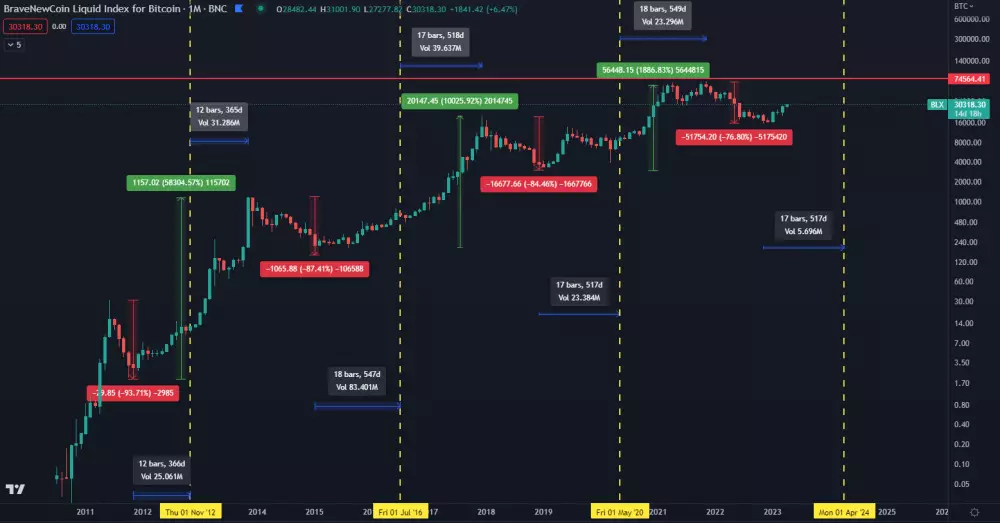 Reakcia bitcoinu na halving