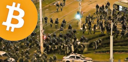 demonstracia v bielorusku a bitcoin za 13 000 $