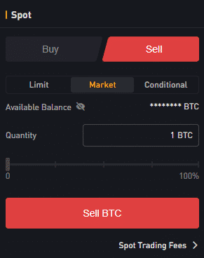 Trhov&yacute; pr&iacute;kaz na predaj. Zdroj: Bybit